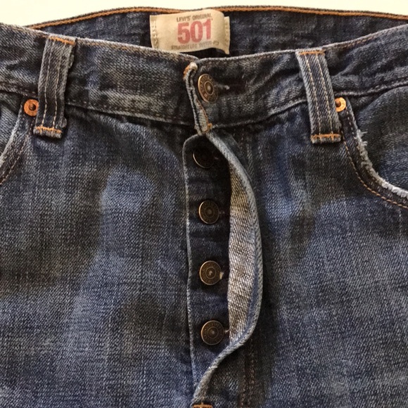 Levi’s Classic 501 Button-Front Straight Leg Jeans size 34 W 30 L - Picture 7 of 10